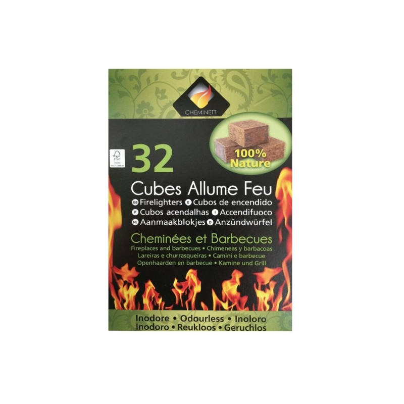 Allume feu 100% naturel 32 pièces