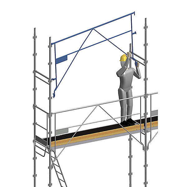 Echafaudage fixe de façade 308m² - Structure seule   Garde-corps - DUO308GC-S