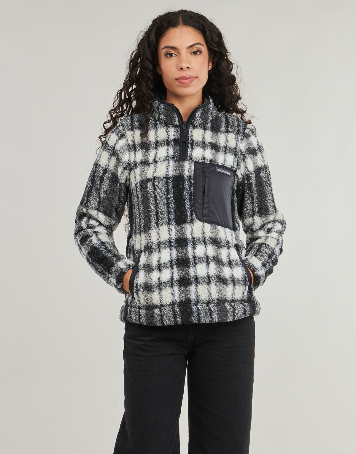 Columbia - WEST BEND 1/4 ZIP II - Black / White
