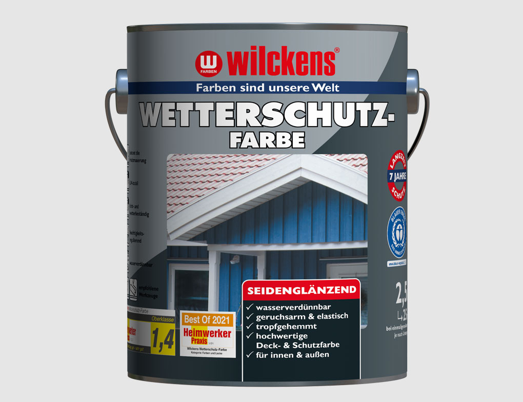 Wetterschutzfarbe seidenglänzend