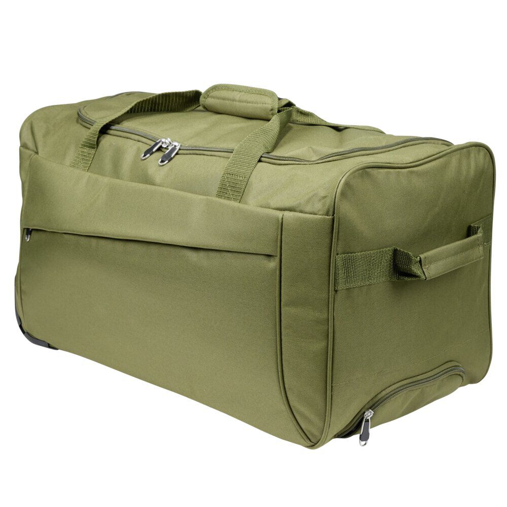 Sac de voyage trolley 60L avec 2 roues 60x31xH33cm (2 modèles vert kaki ou noir)