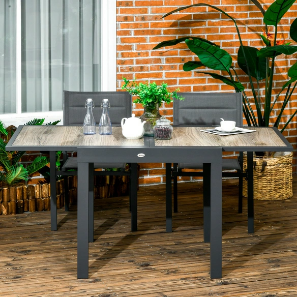 Gartentisch, ausziehbar, LxBxH: 160 x 80 x 75 cm