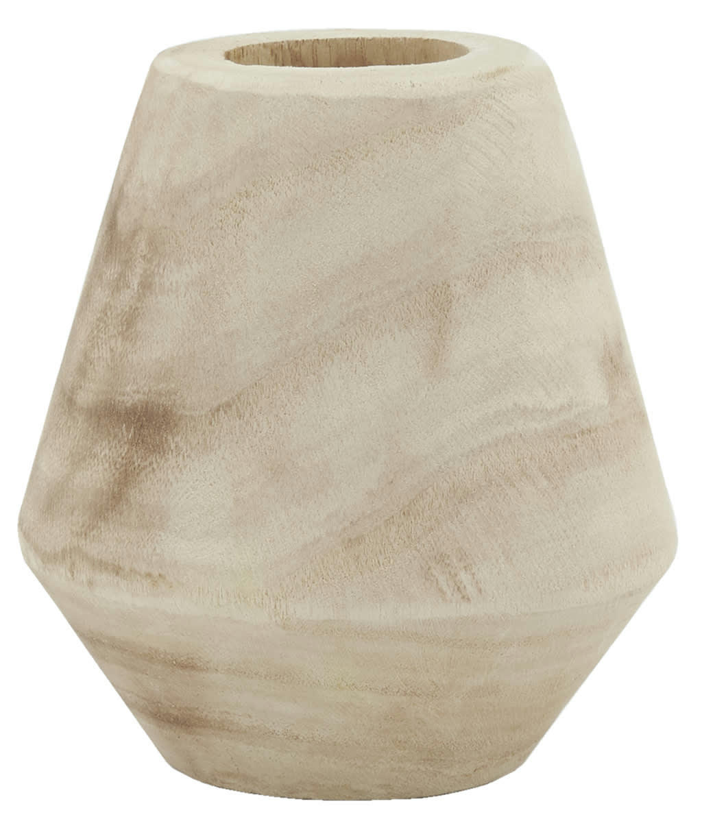 - Vase décoratif en bois clair