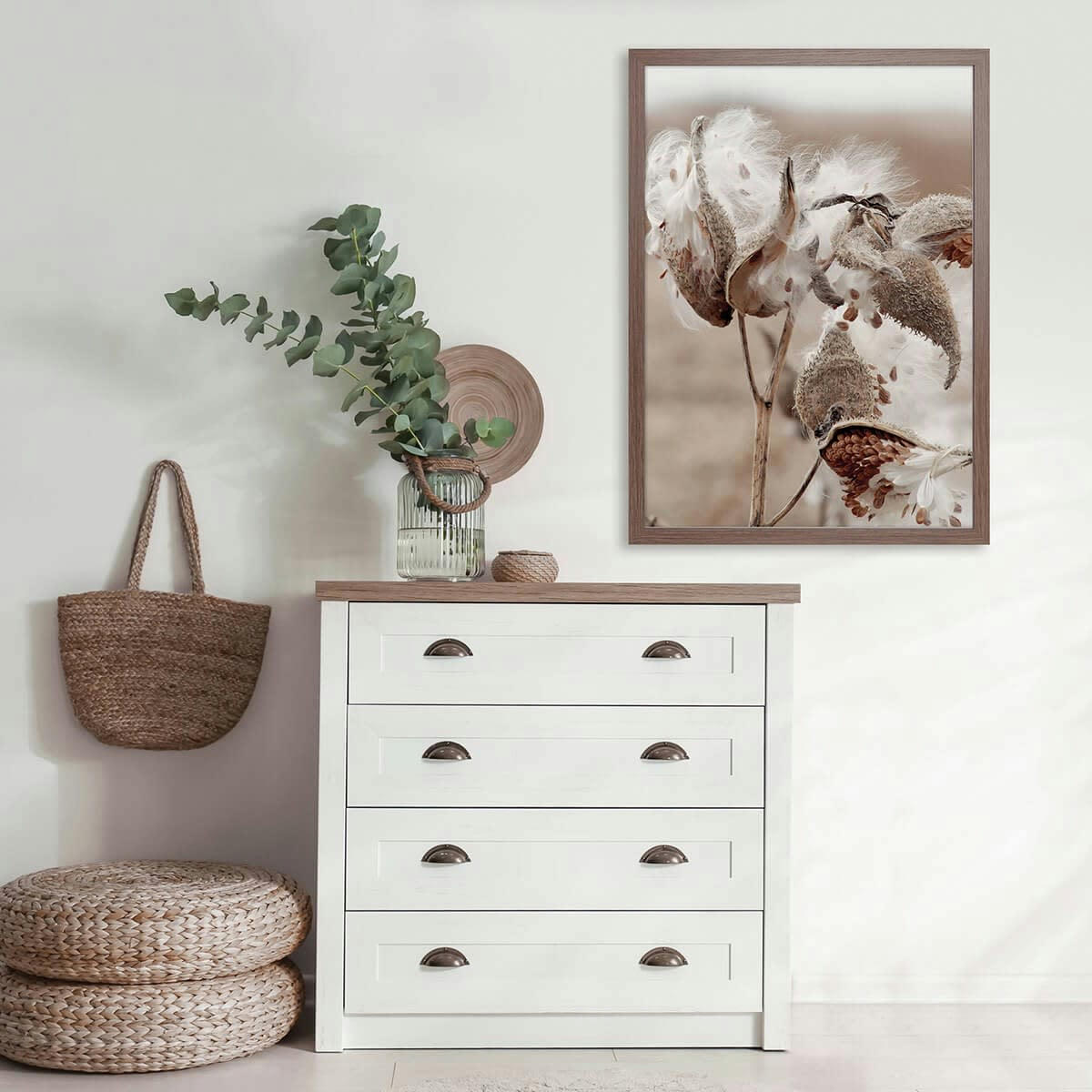 NORDIQUE - Cadre photo marron 50x70 cm bois reconstitué fsc