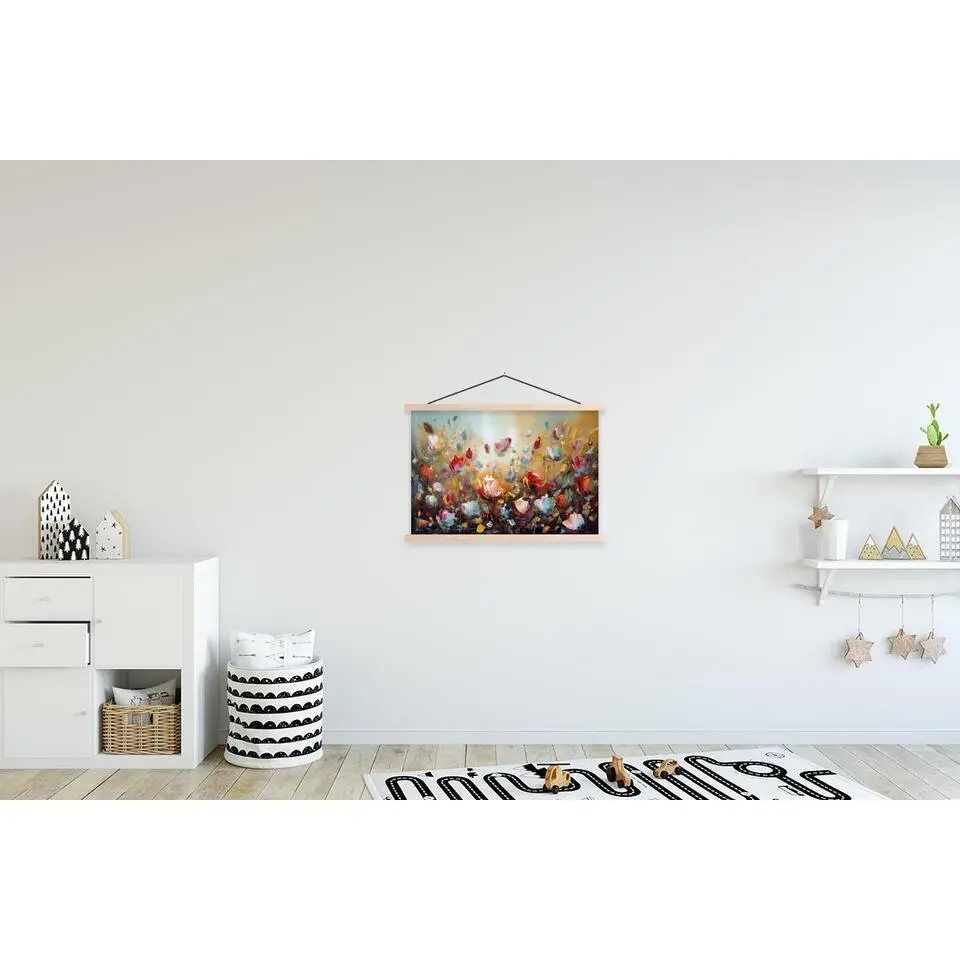 MuchoWow - Schoolplaat/ wandhanger - Bloemen - Kunst - Natuur - Olieve