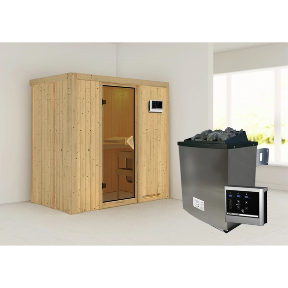 Sauna »Pärnu«, inkl. 9 kW Saunaofen mit externer Steuerung, für 2 Personen