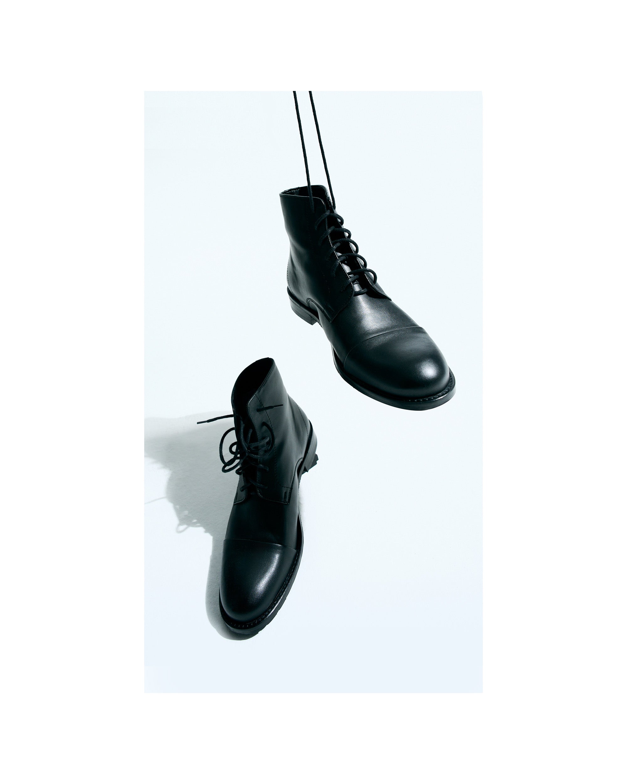 BOHEMA - Laced-up Ankle Botki za kostkę, ze skóry roślinnej, męskie