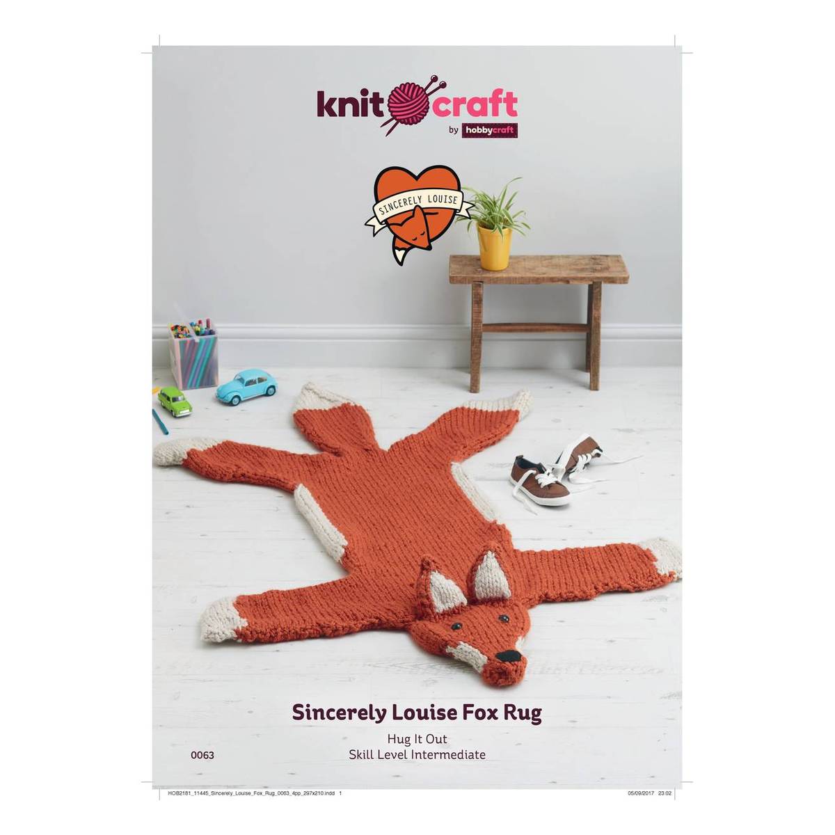 Knitcraft Sincerely Louise Fox Rug Digital Pattern 0063