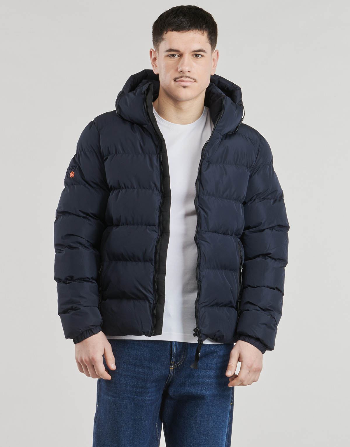 Superdry - HOODED SPORTS PUFFR JACKET - Marine
