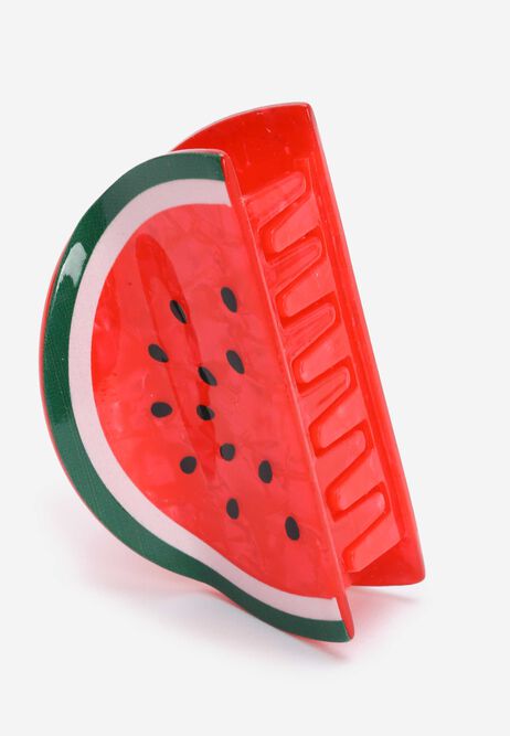 Womens Red Watermelon Claw Hair Clip