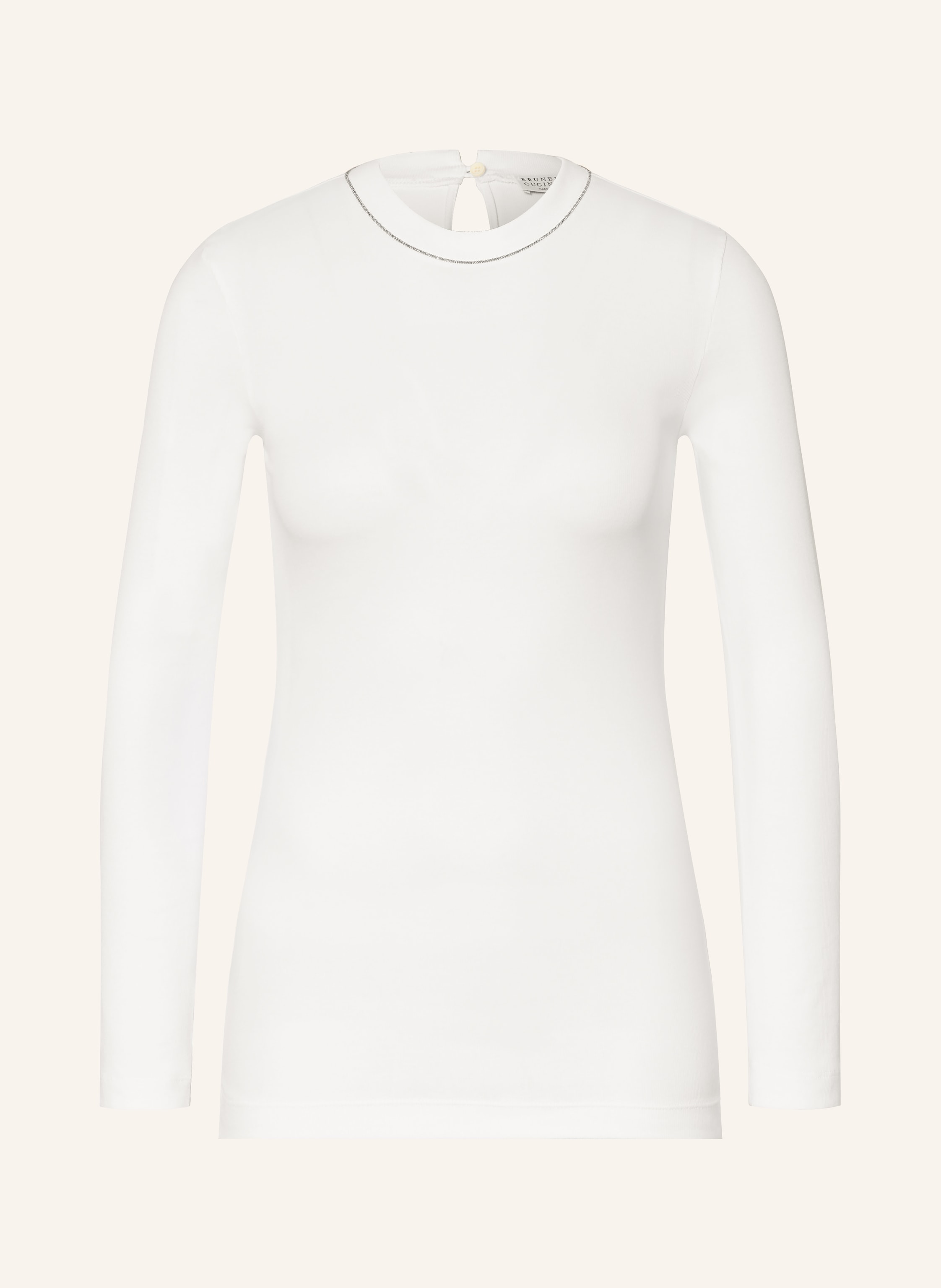 BRUNELLO CUCINELLI Longsleeve mit Schmuckperlen