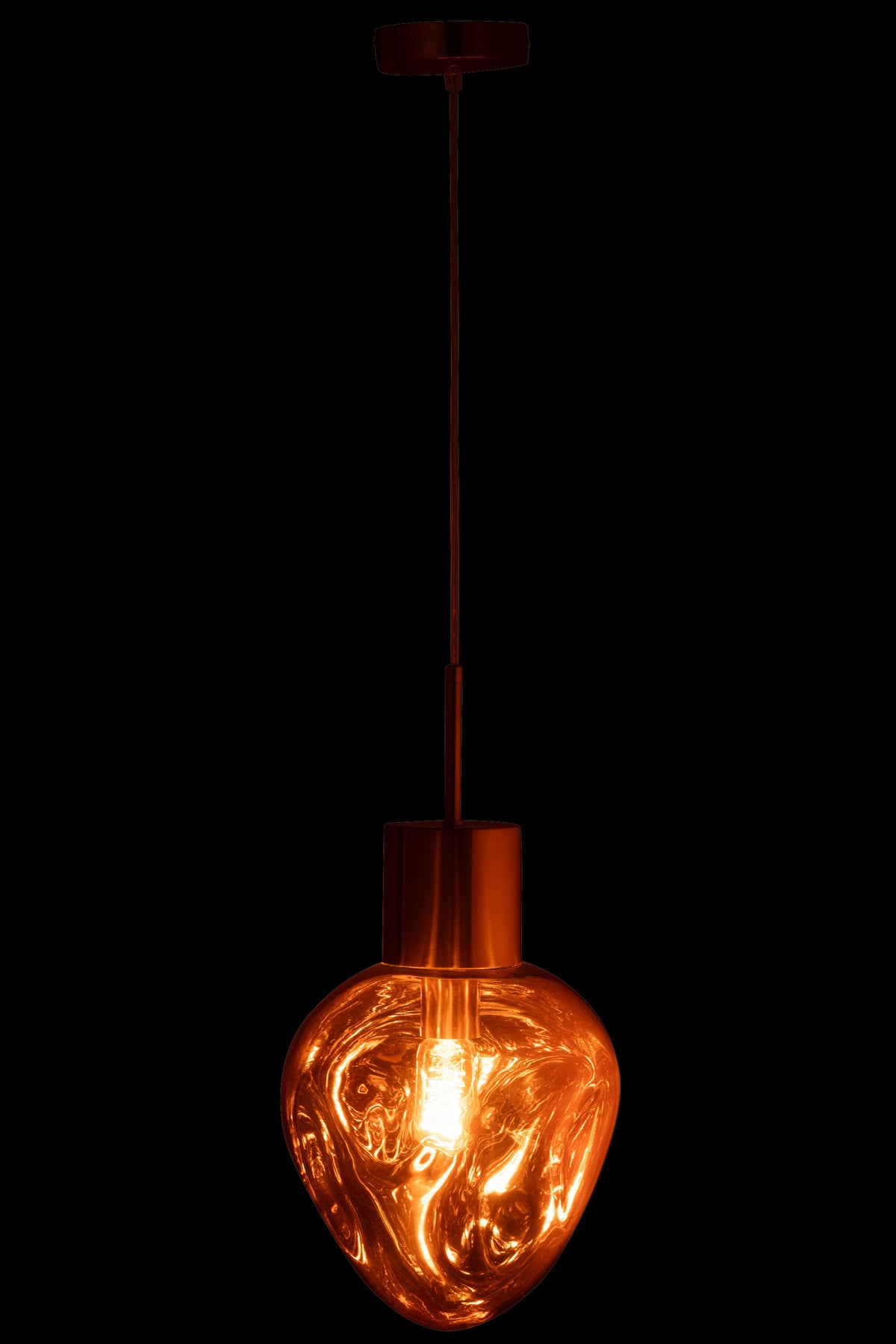 J-Line hanglamp Goud - metaal/glas - koper