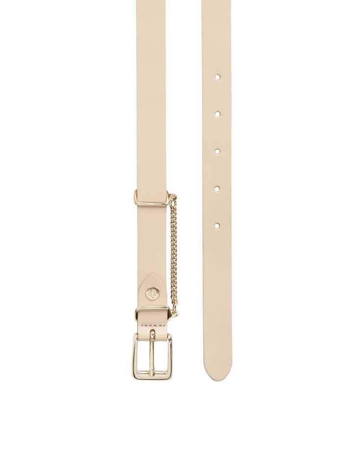 Ladies’ beige belt with a chain