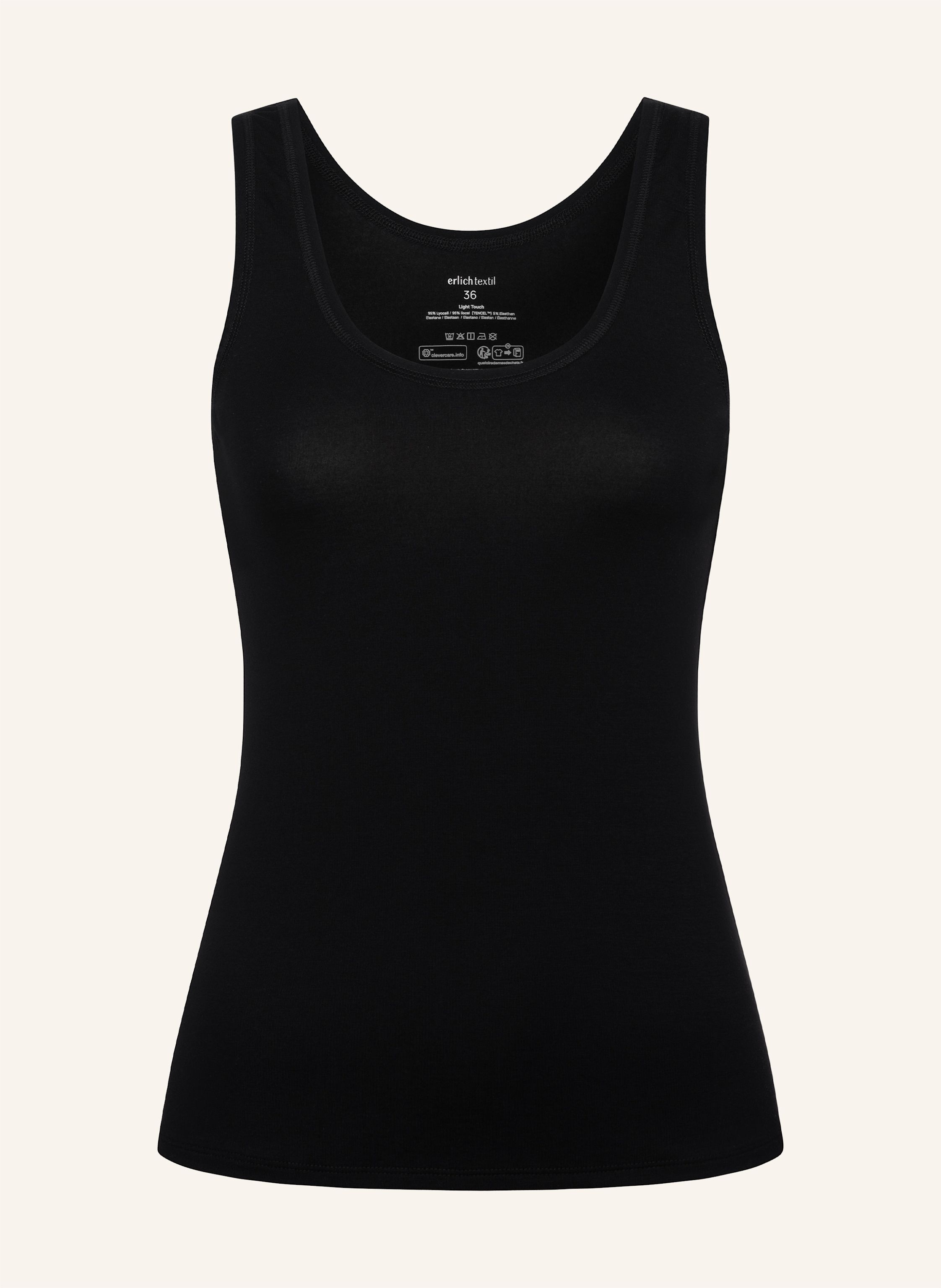 erlich textil Light Touch Tanktop mit weichem Lyocell, seidig fein elastisch