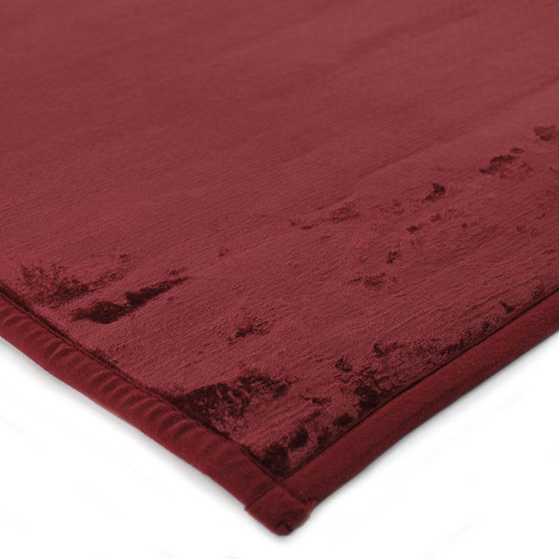 FLANELLE - Tapis extra-doux effet velours rouge foncé 185x290