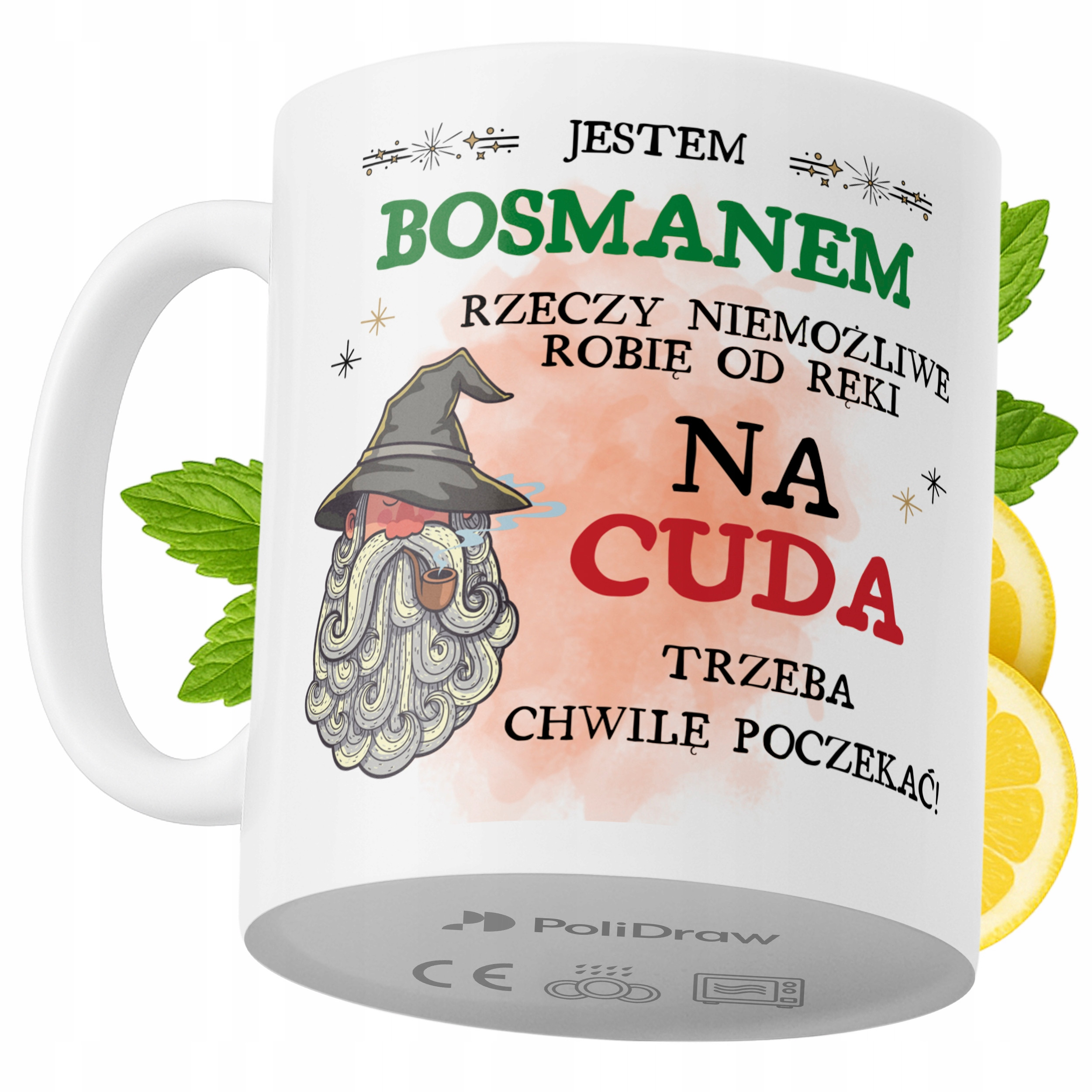 Kubek Dla Bosmana na Prezent z Nadrukiem ze Zdjęciem 330 ml PoliDraw