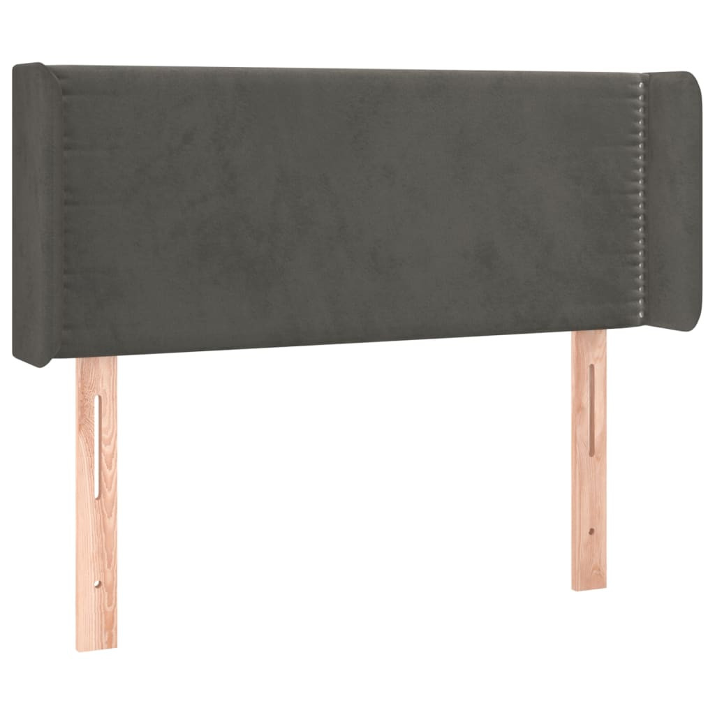 Wezgłowie Szary 103 x 16 x 78/88 cm Aksamit vidaXL