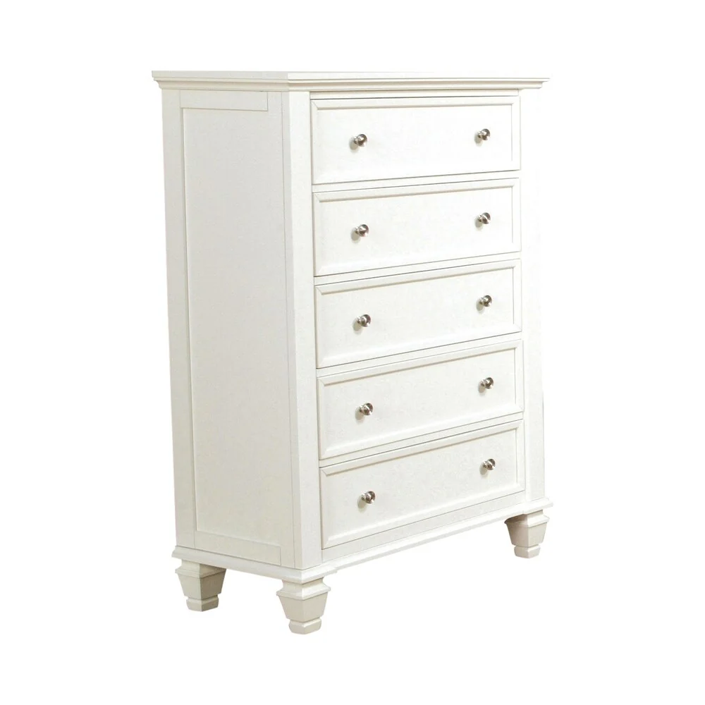 Coaster Furniture Sandy Beach White 5-drawer Rectangular Chest