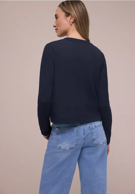 Langarm Jacke in offener Passform