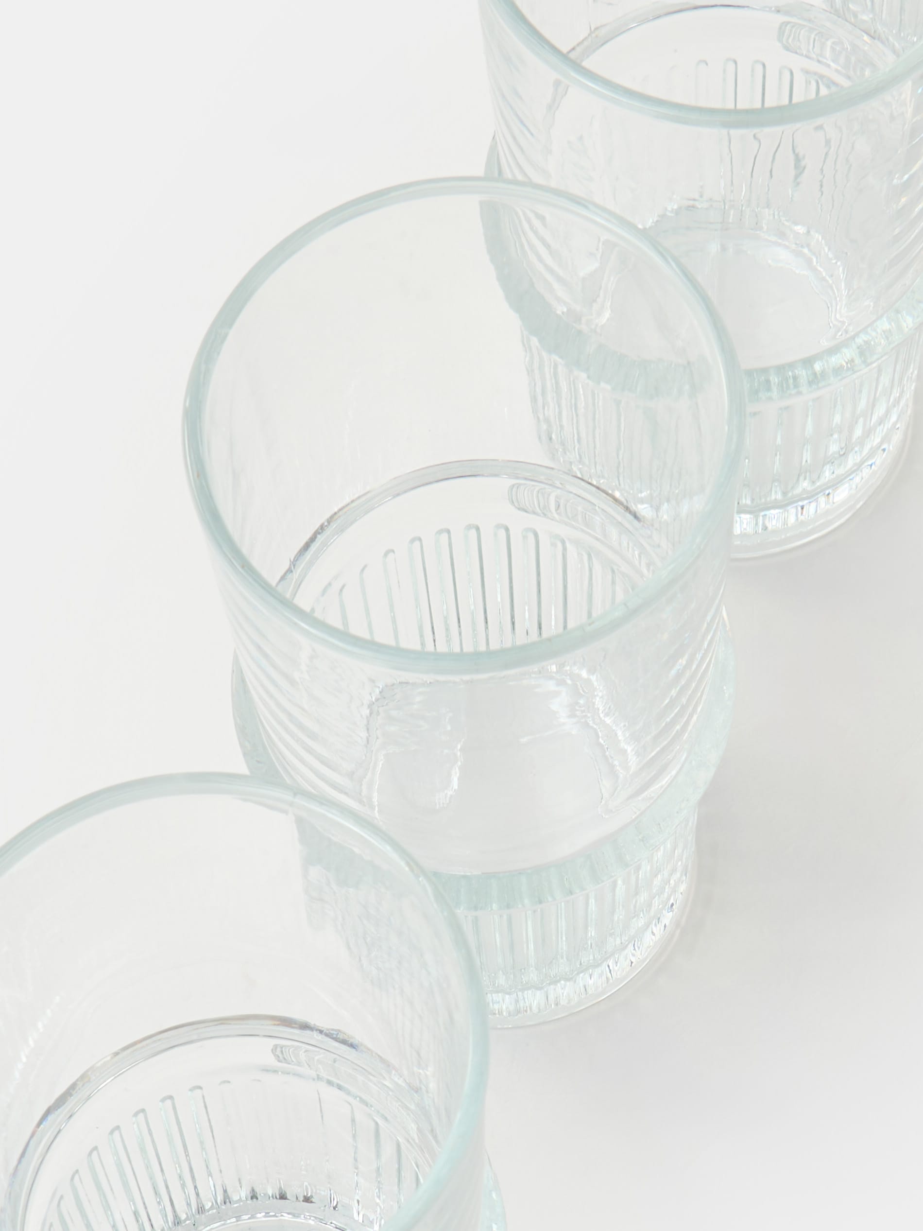 Zestaw szklanek z ryflowaniem 4 pack