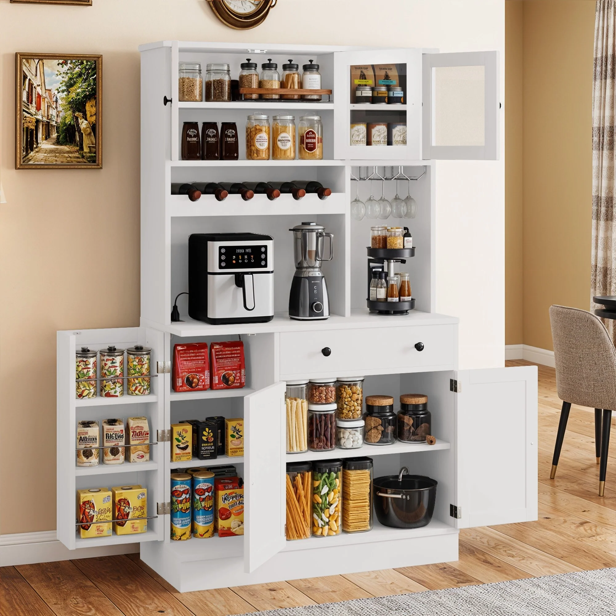 Moasis 71''H Kitchen Pantry Storage Cabinet - 40.9L x 15.7W x 71H