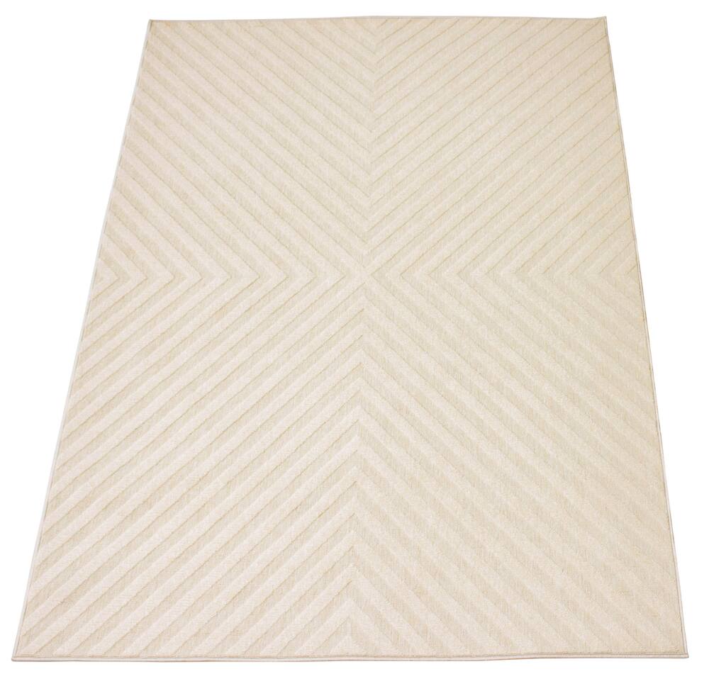 ECARPET Milan Indoor/Outdoor Area Rug, Ivory, Assorted Sizes