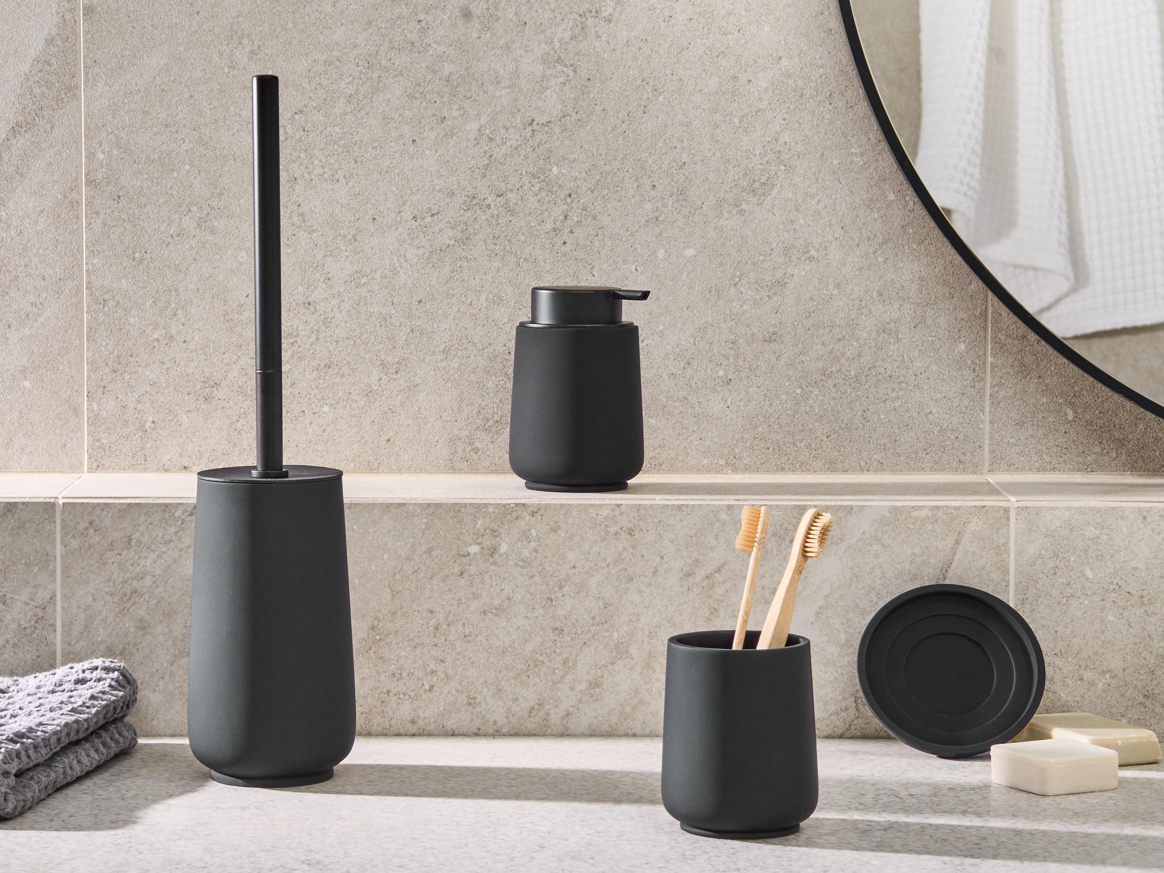 4-Piece Bathroom Accessories Set SUCHES Black