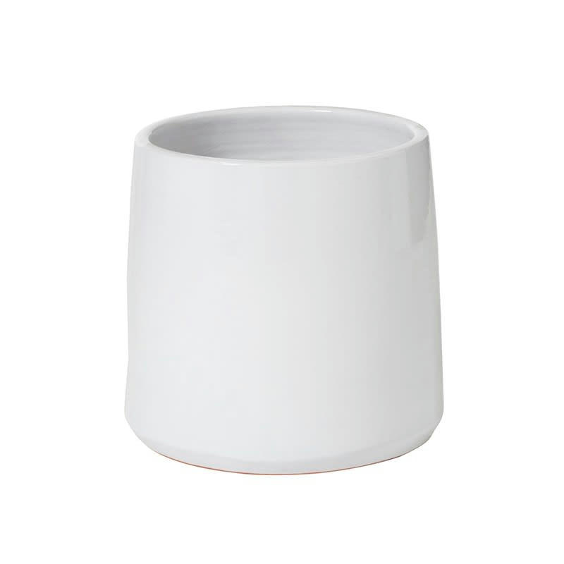 CÉRAMIQUE - Cache pot en céramique blanc 23x23x21.5 cm