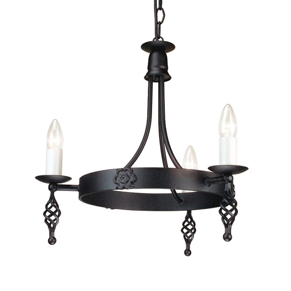 Lampa wisząca czarna Belfry 3xE14x60W wym: 82x48x48 cm Elstead
