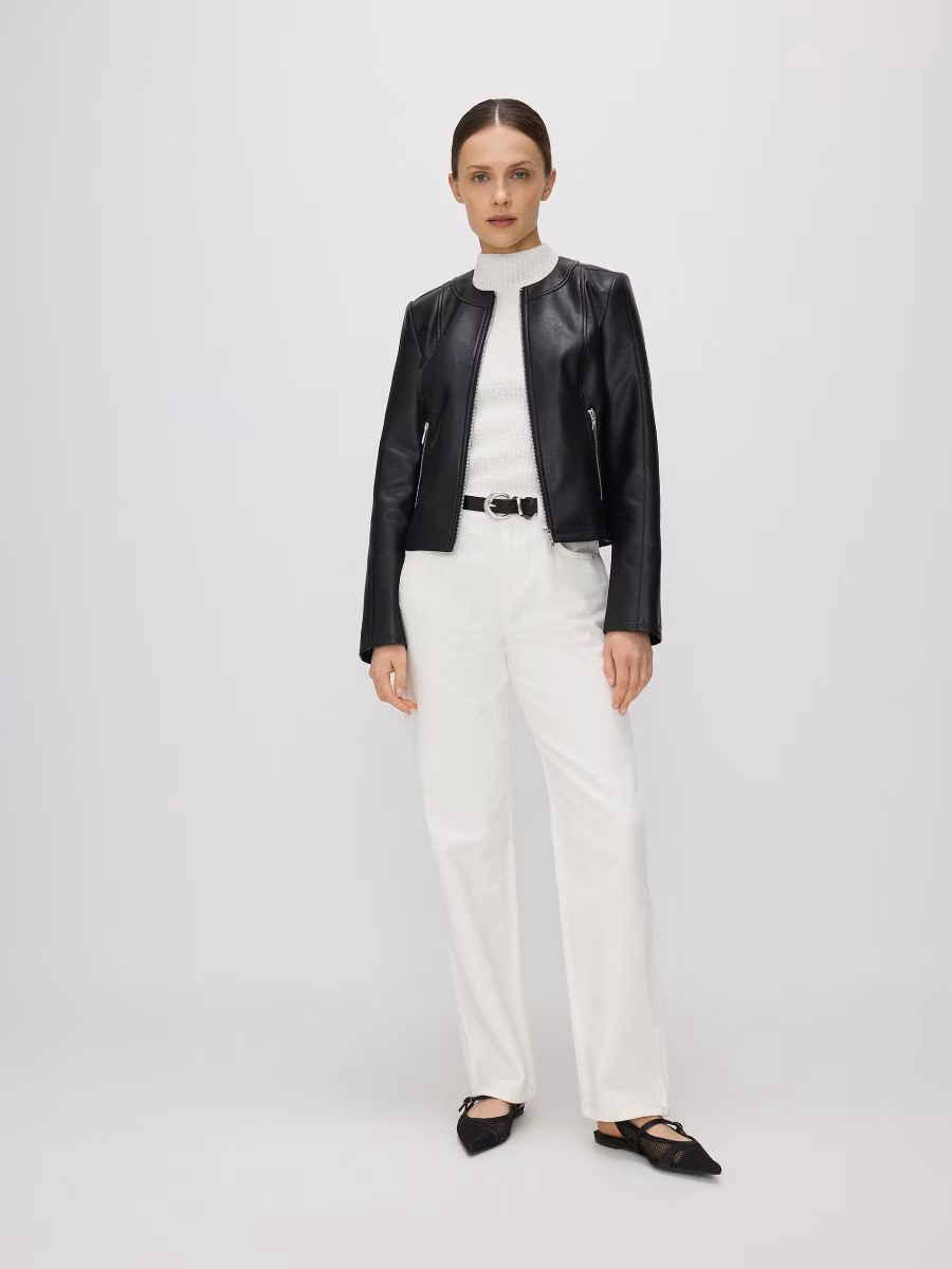 Faux Leather Biker Jacket