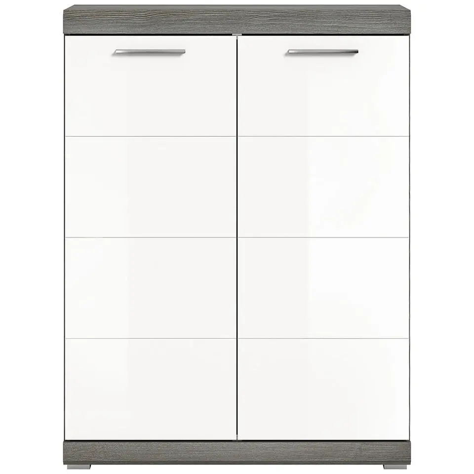 Hioshop Scout schoenenkast 2 deuren wit hoogglans