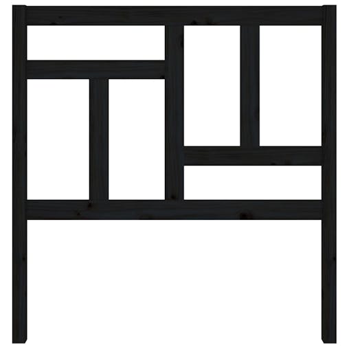 NNEVL Bed Headboard Black 95.5x4x100 cm Solid Wood Pine