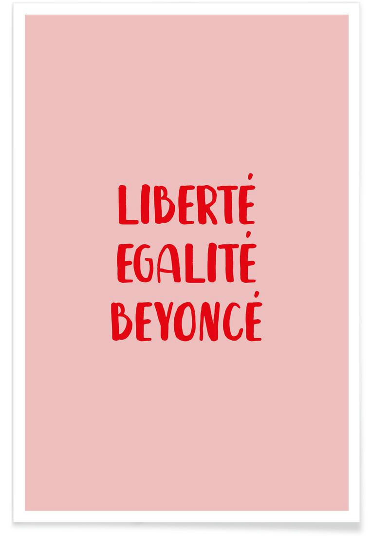LIBERTÉ EGALITÉ BEYONCÉ - Affiche rose