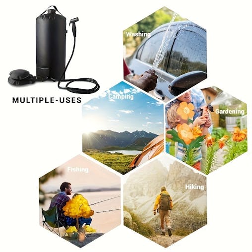 NNETM Shower Bag with Pump & Nozzle