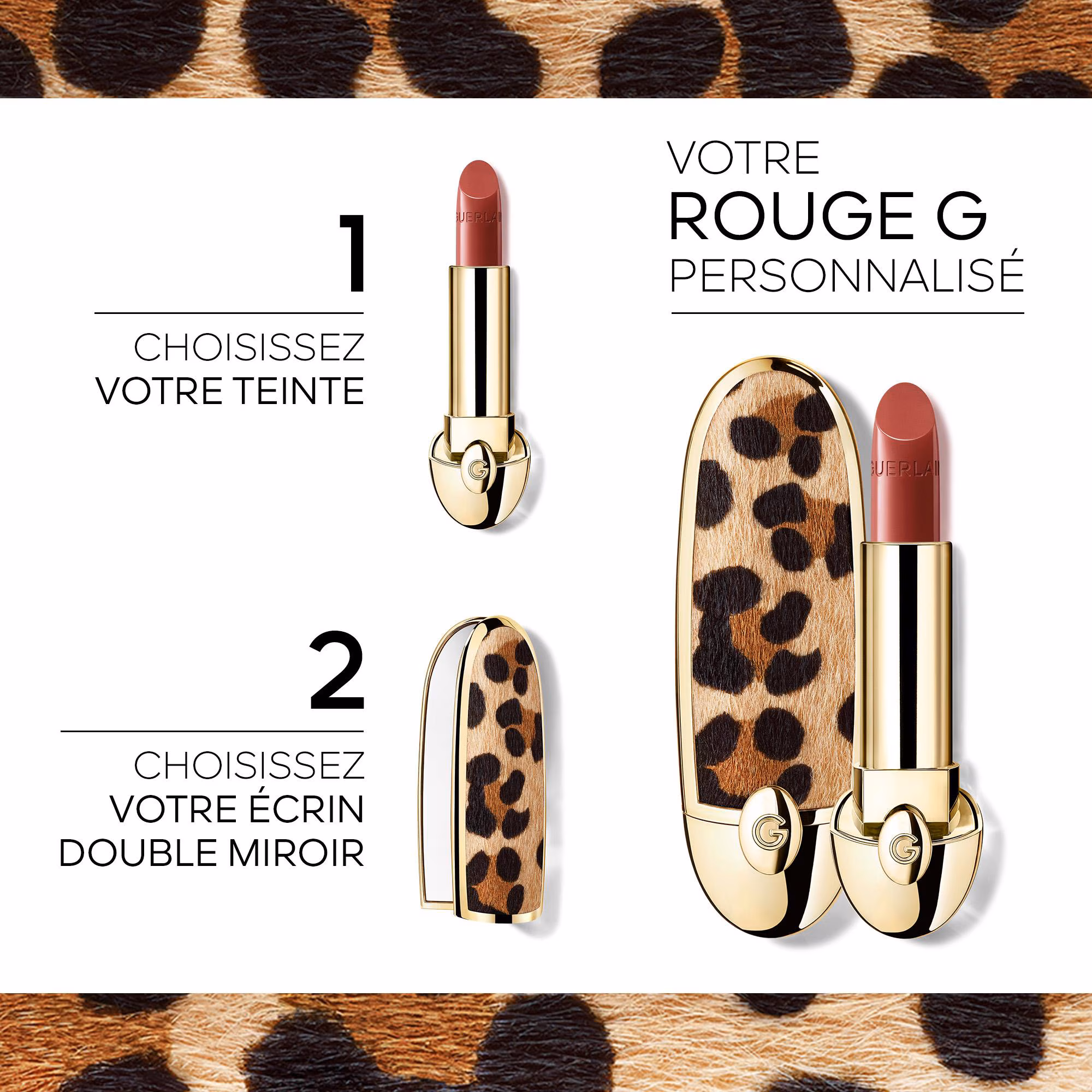 ROUGE GL'écrin bijou double miroir - le rouge à lèvres soin personnalisable