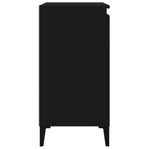 NNEVL Bedside Cabinet Black 40x35x70 cm Engineered Wood