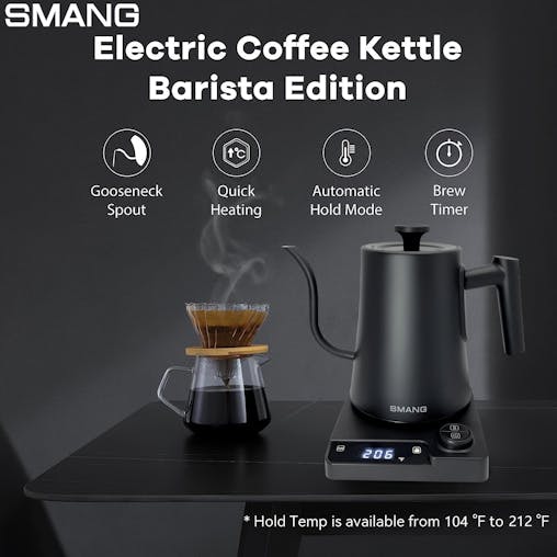 NNETM Electric Kettle Gooseneck Adjustable Temp (1200W)
