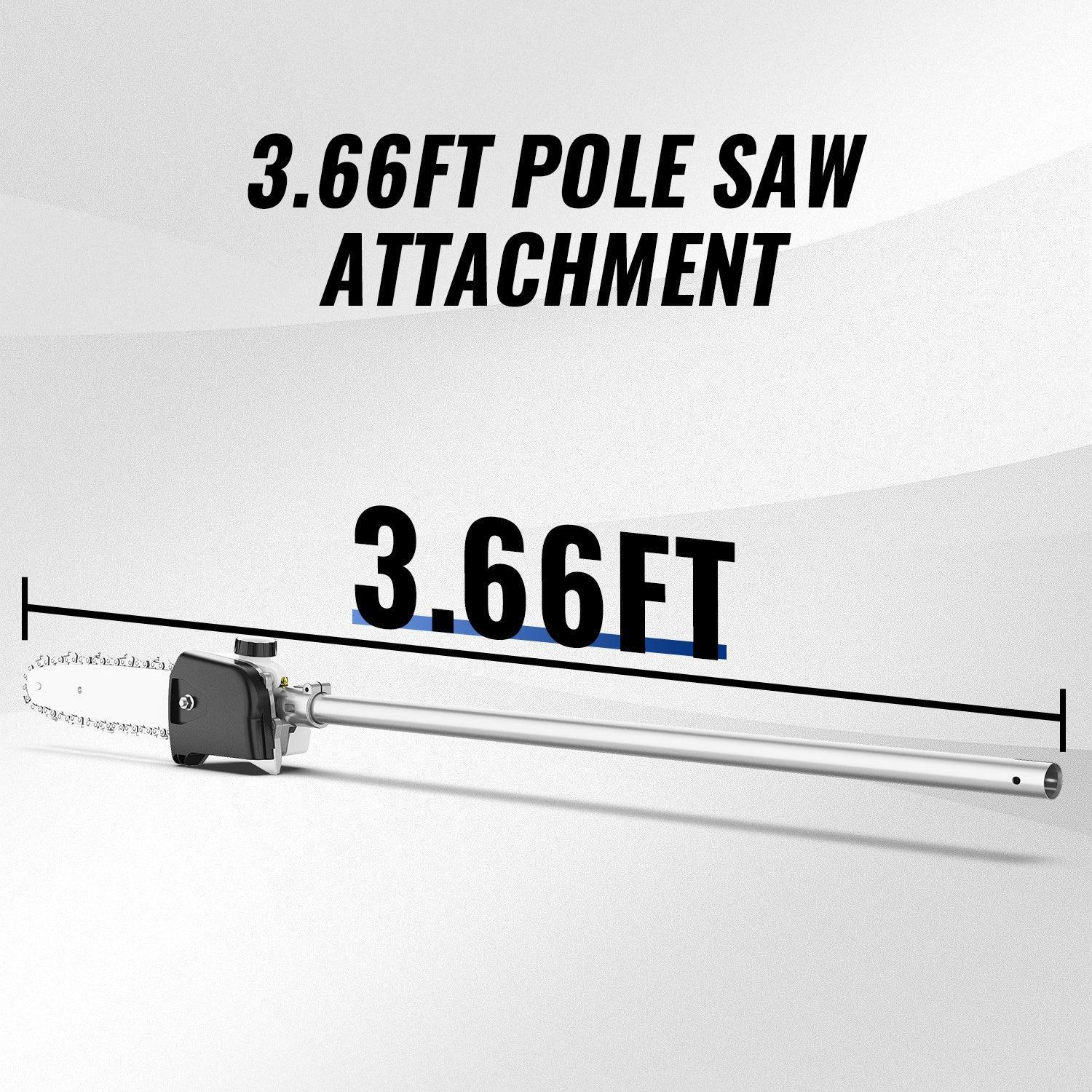 WILD BADGER POWER 10” Pole Saw with 30-Inch Shaft Universal Attachment Fixed Pole