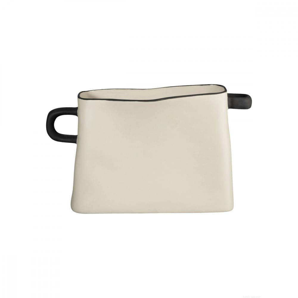 RAYU - Vase rectangulaire en grès H17cm