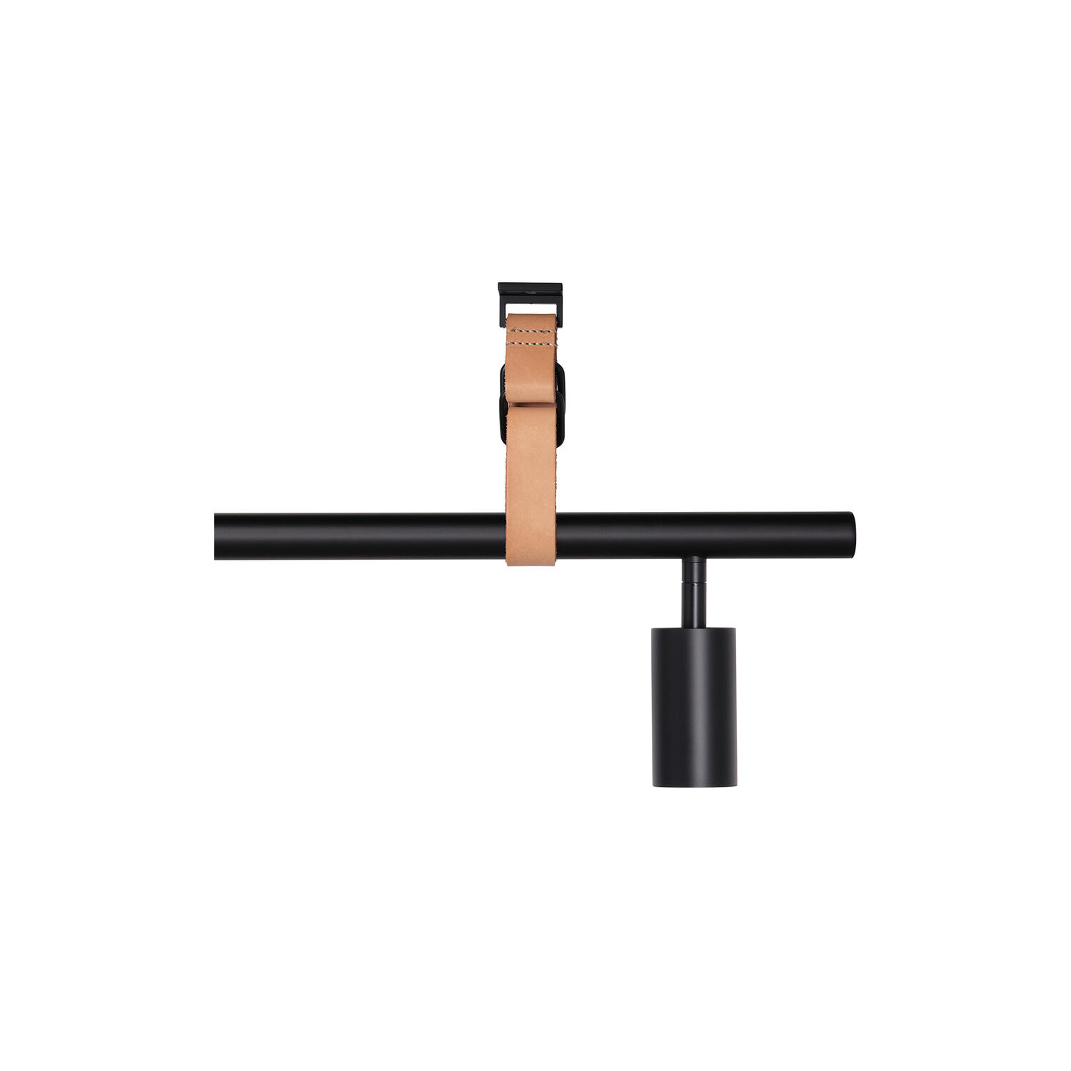 Long John 4 Spot Pendant Nature Leather, black