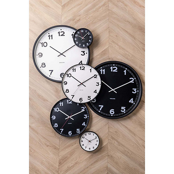 Horloge ronde en métal New classic 40 cm Noir