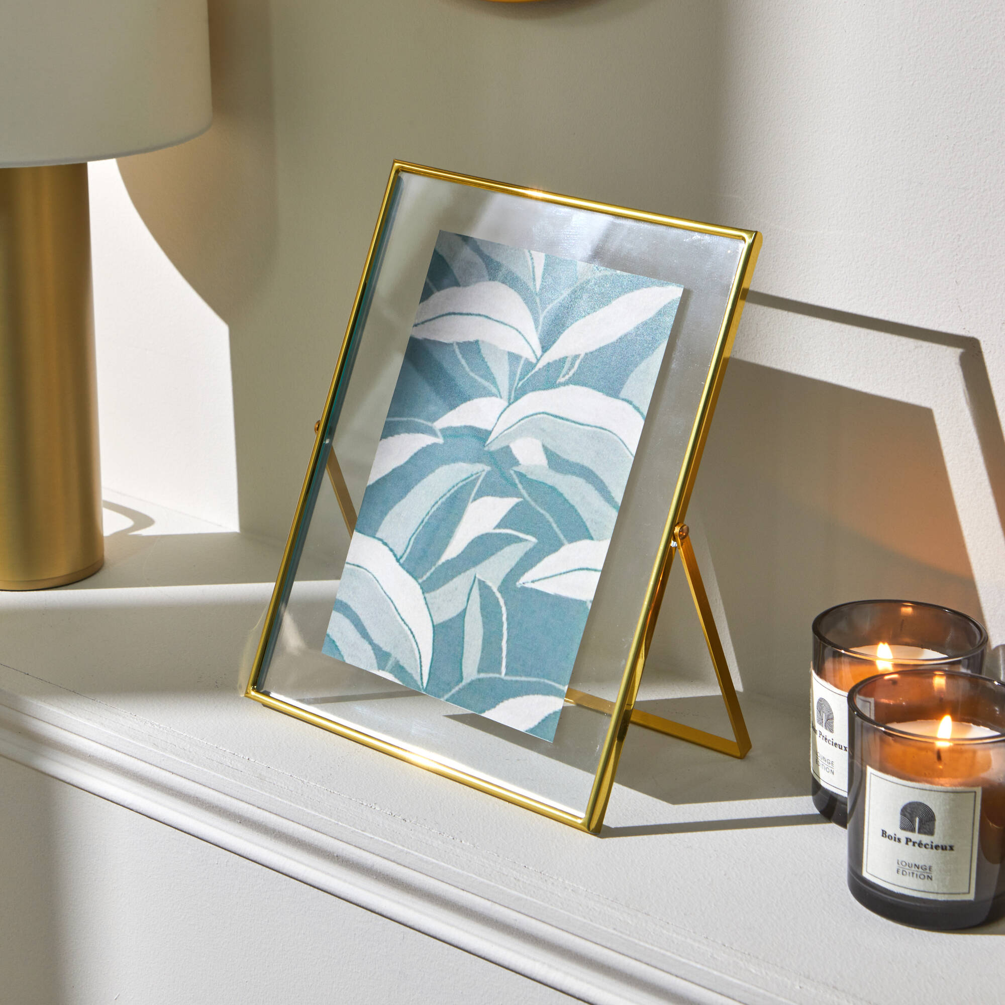 Cadre photo en verre transparent