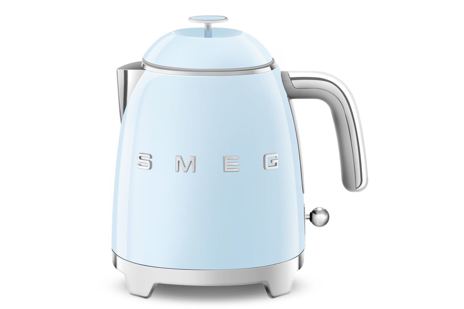 Smeg Mini-Kettle & 4-SliceToaster, Stainless Steel, Pastel Blue
