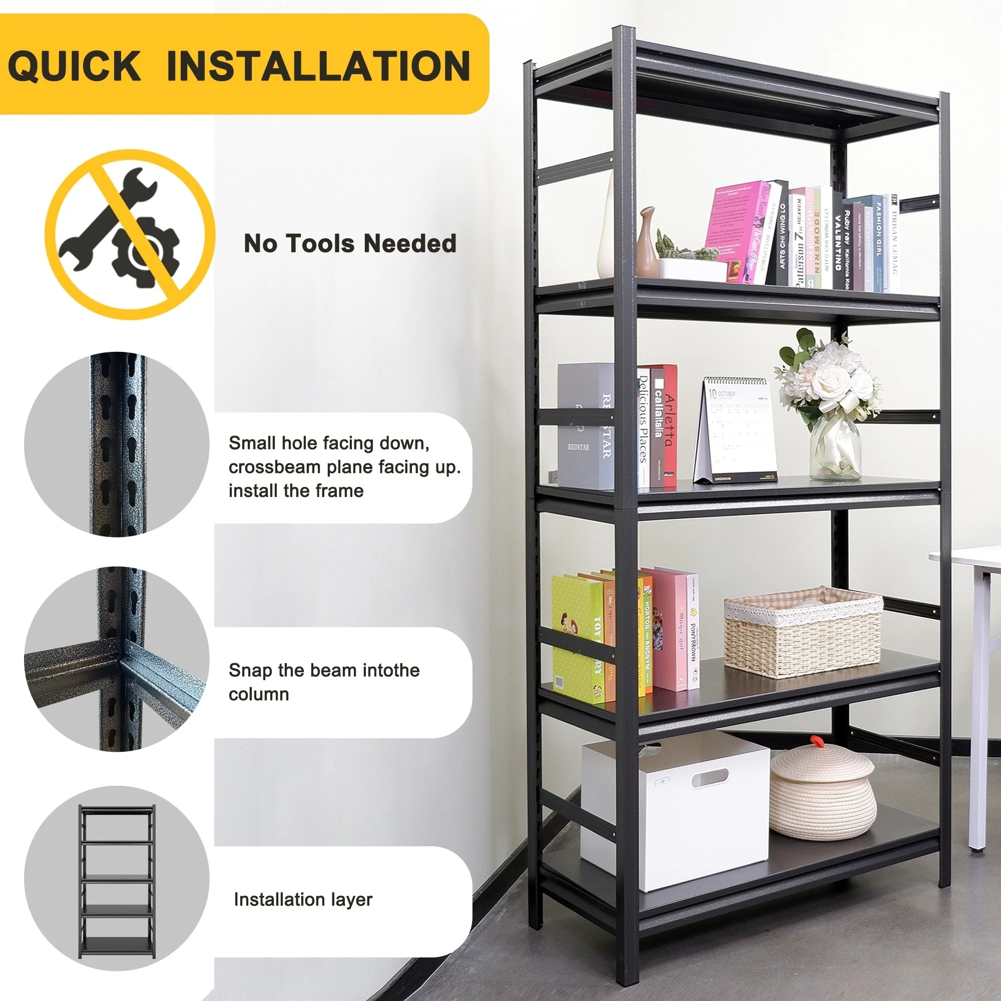 Heavy duty shelving unit with adjustable shelves