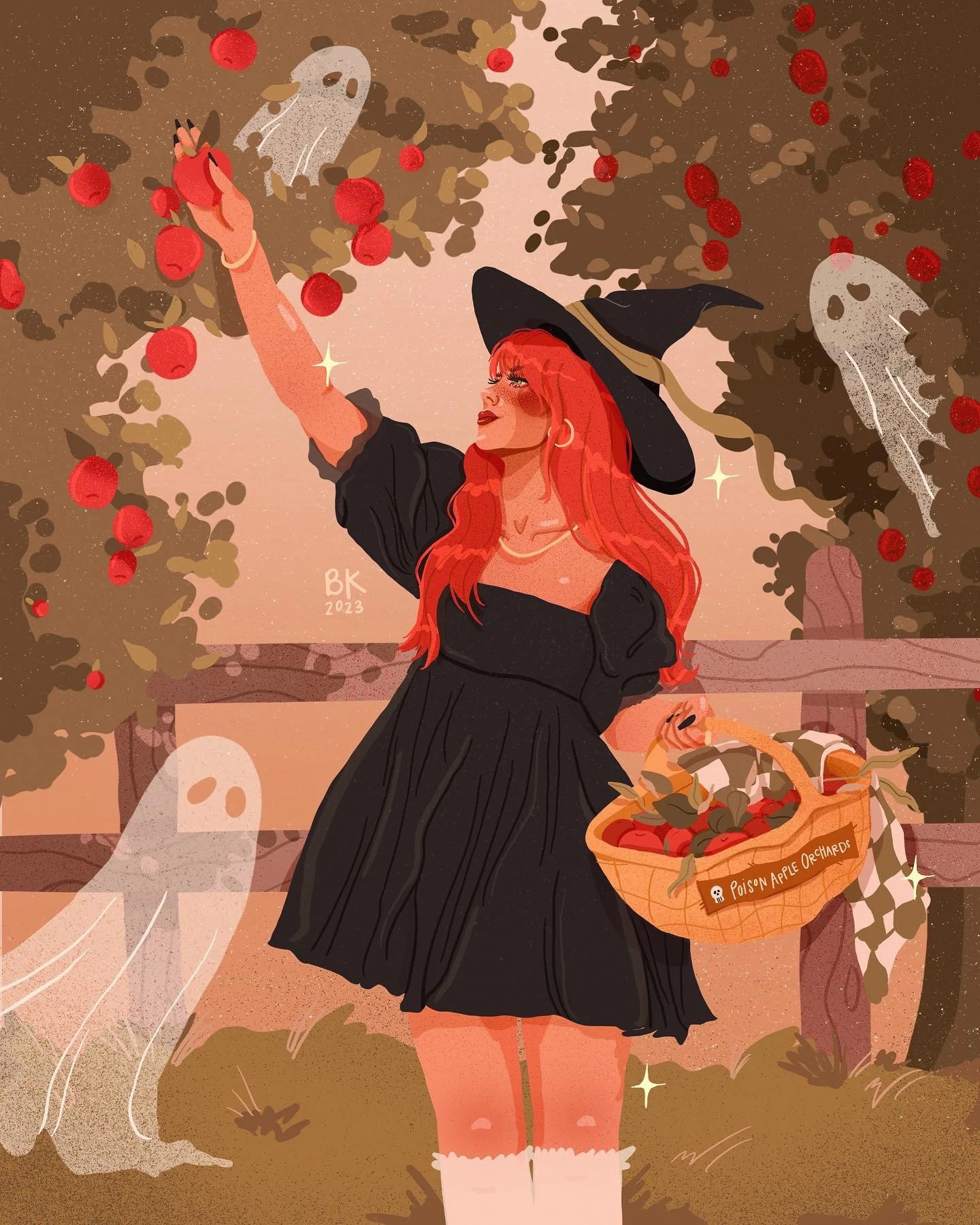 Poison Apple Picking Witch Digital Download