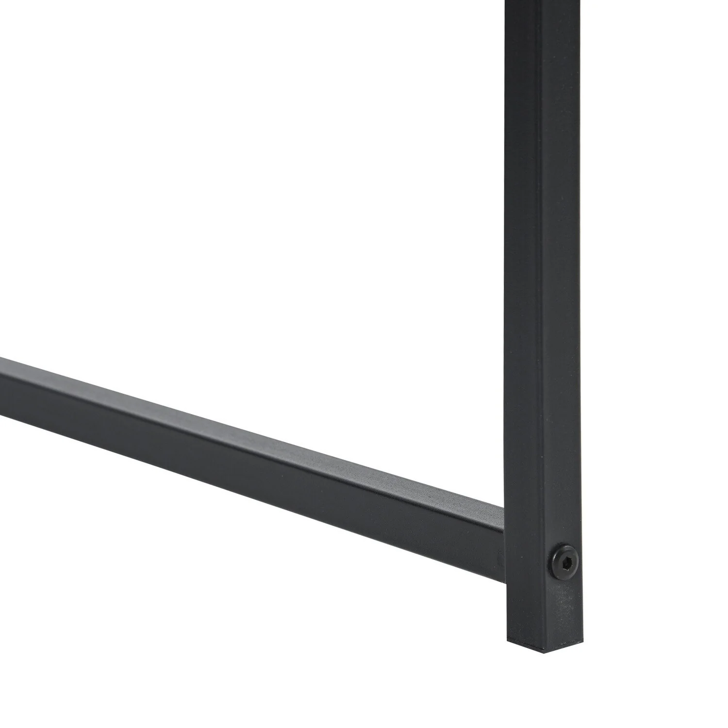 HomeRoots 47 Black and White Wood and Metal H-Shape Computer Desk