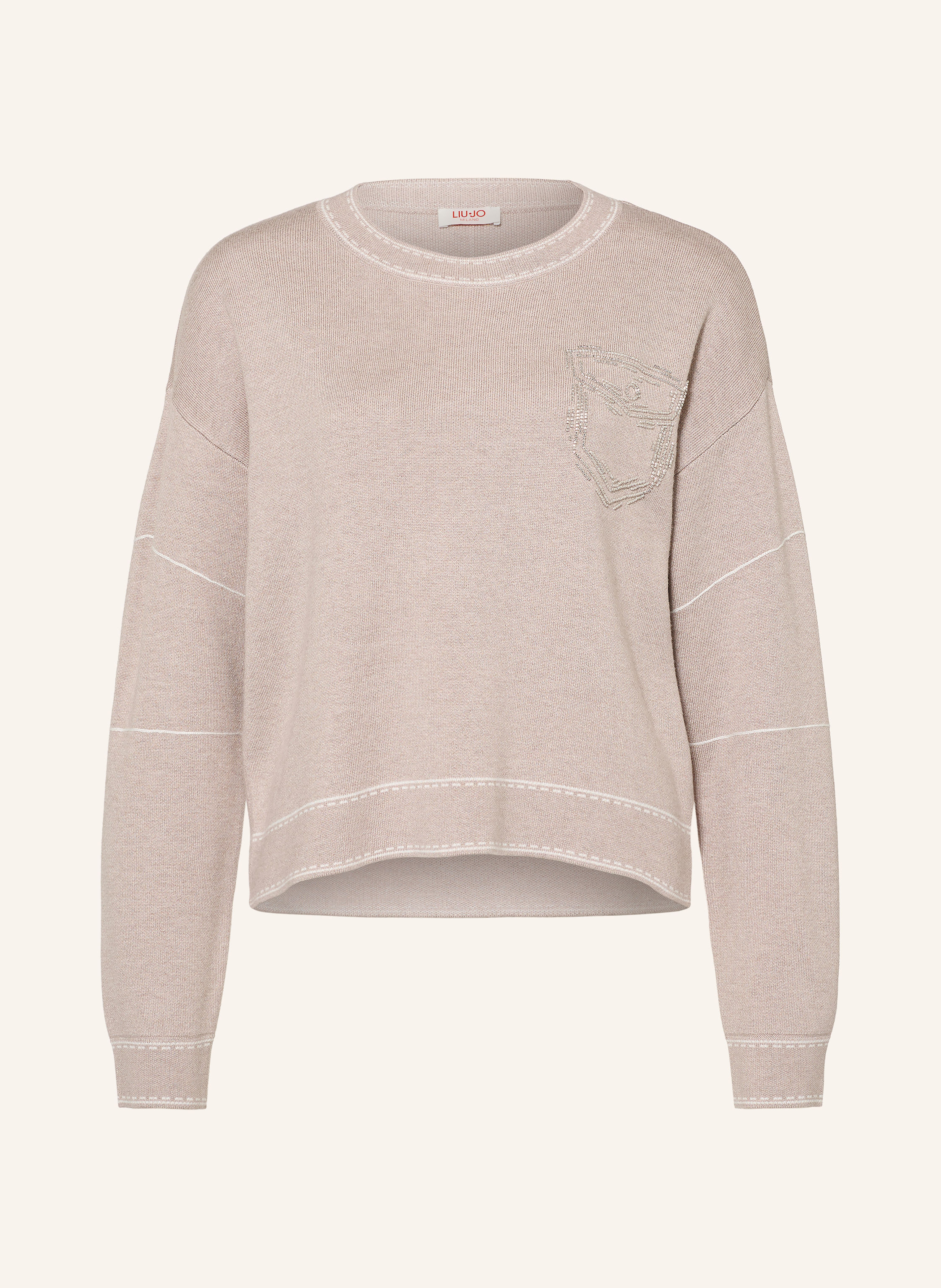LIU JO Pullover mit Schmucksteinen