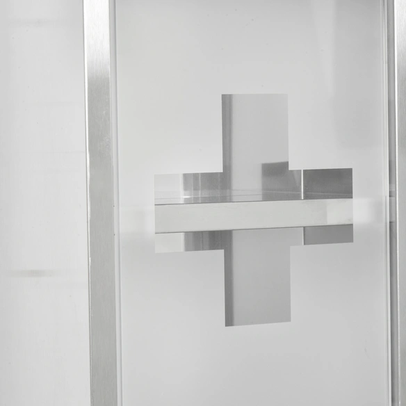 Medizinschrank, BxHxT: 20 x 58 x 12 cm, silberfarben, abschließbar