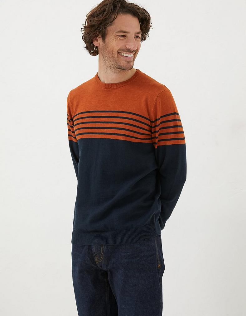 Braunton Stripe Crew Jumper