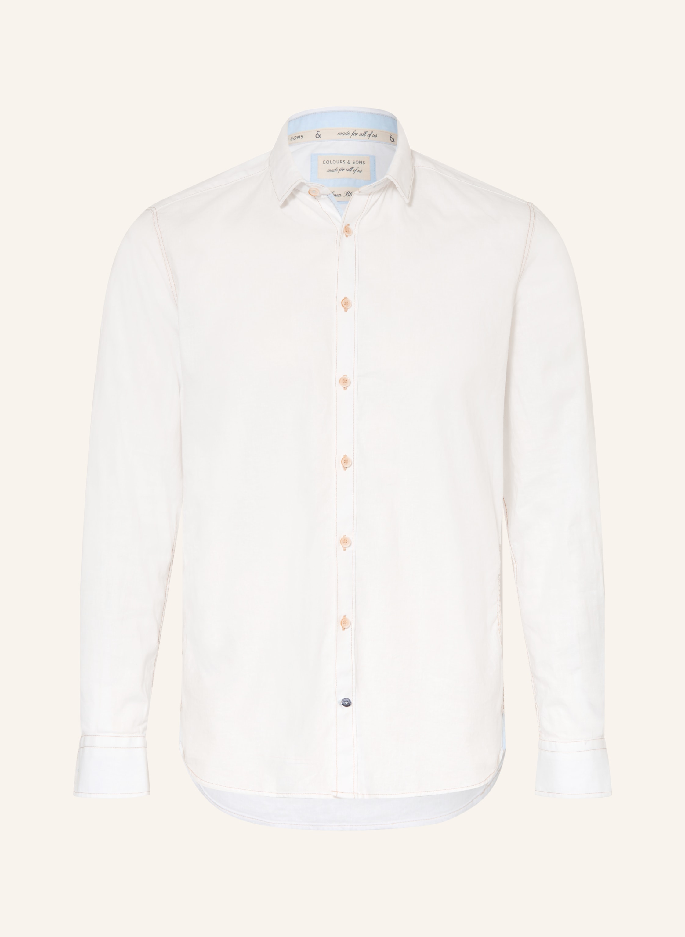 COLOURS & SONS Hemd Slim Fit mit Leinen